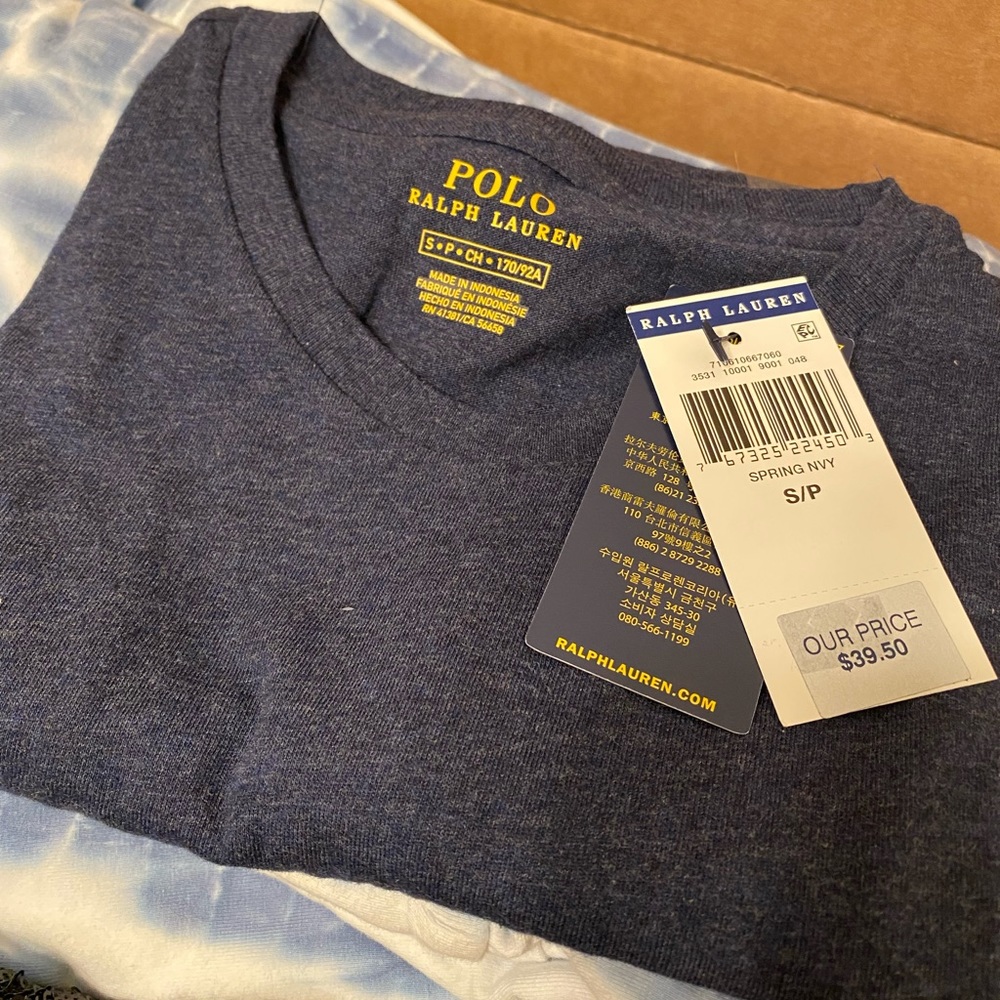 Polo Ralph Lauren navy blue small shirt brand new